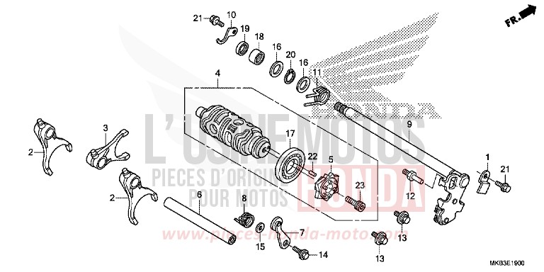 GEARSHIFT DRUM for CBR1000 ROSS WHITE (NH196) from 2015