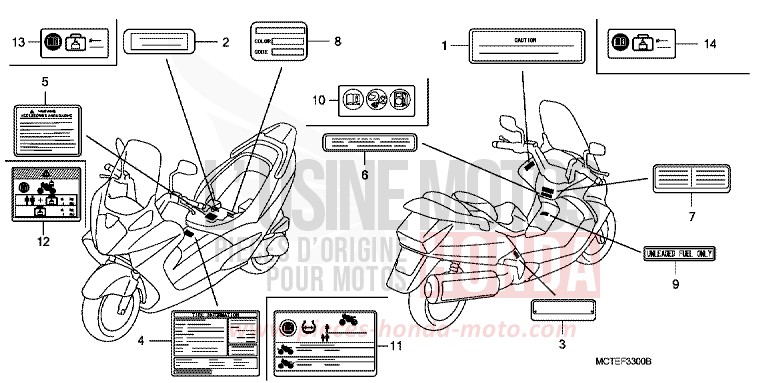 CAUTION LABEL for SW-T400 CYBER SILVER METALLIC (NHA43) from 2006