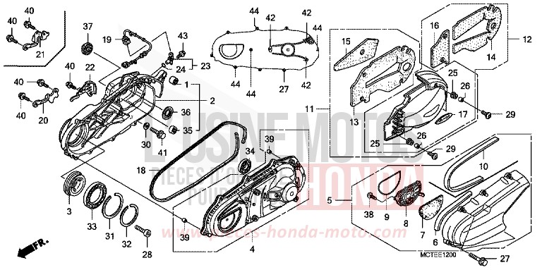 SWINGARM (1) for SW-T400 DEGITAL SILVER METALLIC (NHA30) from 2007