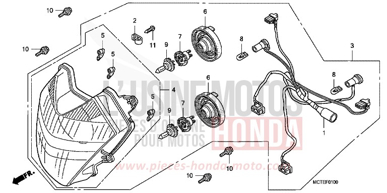 HEADLIGHT for SW-T400 DELTA BLUE METALLIC (PB358) from 2007