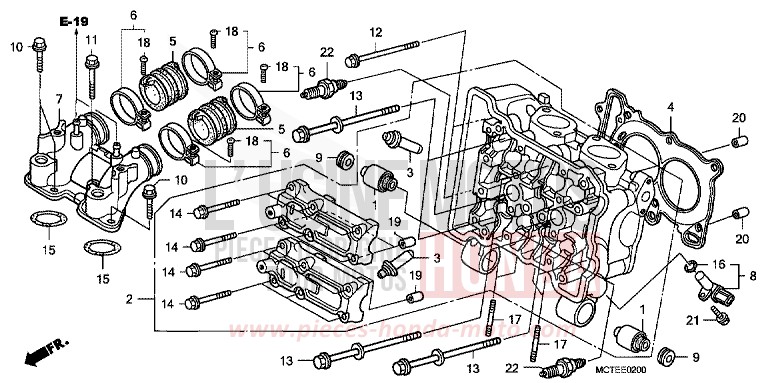 CYLINDER HEAD for SW-T400 PURE BLACK (NH237) from 2007