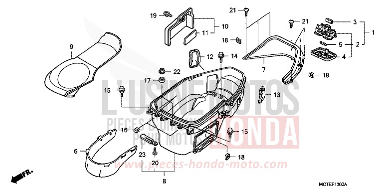 LUGGAGE BOX for SW-T400 PURE BLACK (NH237) from 2007
