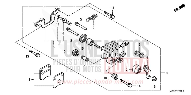 PARKING BRAKE CALIPER for SW-T400 PURE BLACK (NH237) from 2007