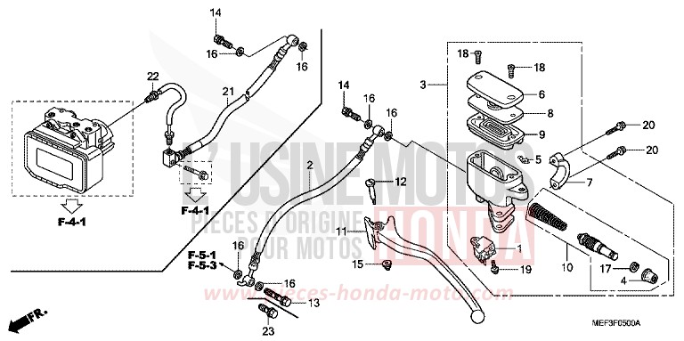 REAR BRAKE MASTERCYLINDER for SW-T400 HEAVY GRAY METALLIC-U (NH194) from 2008