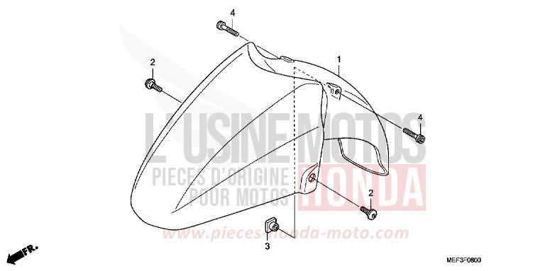 FRONT FENDER (FJS400D8) for SW-T400 HEAVY GRAY METALLIC-U (NH194) from 2008