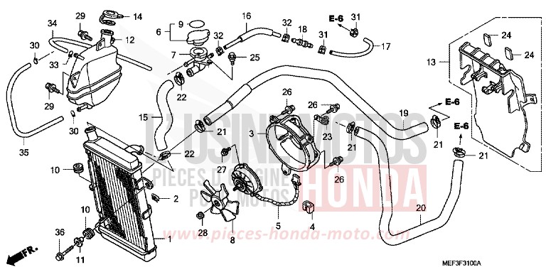 RADIATOR (FJS400D8) for SW-T400 HEAVY GRAY METALLIC-U (NH194) from 2008
