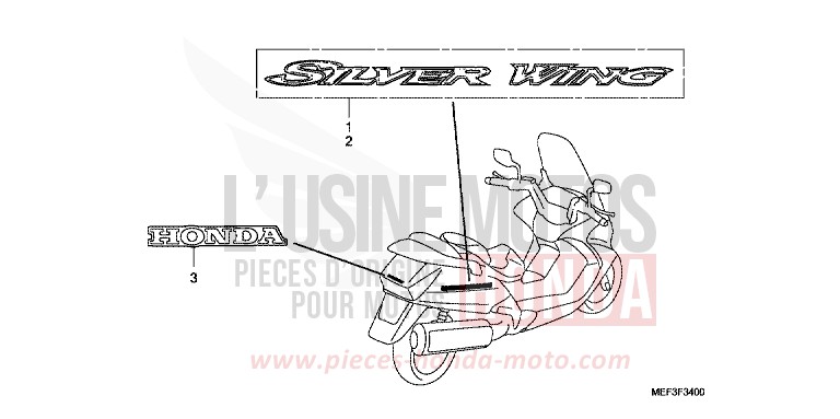 EMBLEM/MARK (FJS400D8) for SW-T400 HEAVY GRAY METALLIC-U (NH194) from 2008