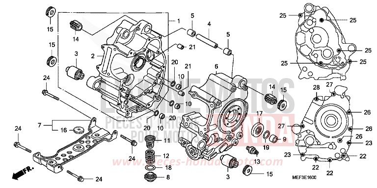 CRANKCASE for SW-T400 SEAL SILVER METALLIC (NHA14) from 2008