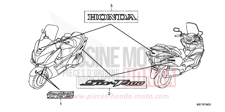 EMBLEMA/MARCHIO (FJS400D9/FJS400A) per SW-T400 CANDY GRACEFUL RED-U (R151) del 2009