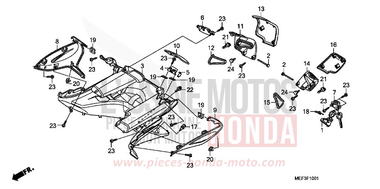 INNER BOX (FJS400D9/FJS400A) for SW-T400 SWORD SILVER METALLIC (NHA95) from 2009