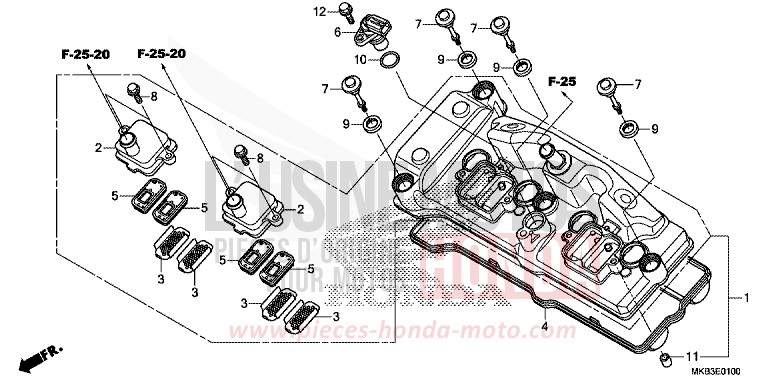 CYLINDER HEAD COVER for CBR1000 VIBRANT ORANGE (YR250X) from 2016