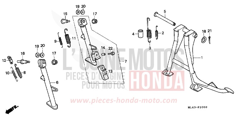 STAND for CB450S MONZA RED (R110) from 1986