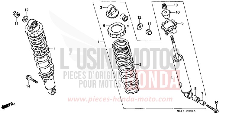 REAR CUSHION for CB450S SHASTA WHITE (NH138) from 1988