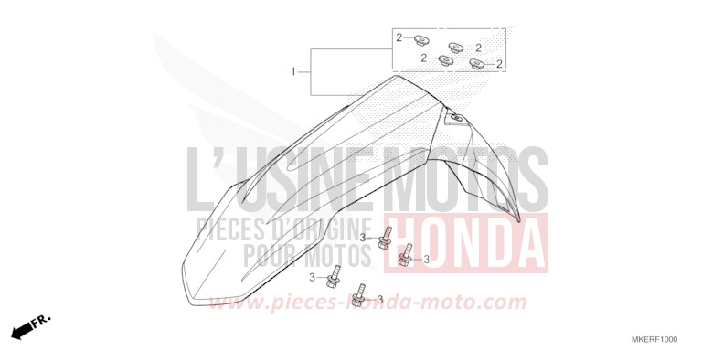 PARAFANGO ANTERIORE per CRF450R EXTREME RED (R292) del 2025