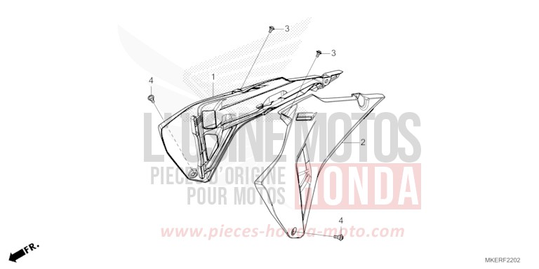 RADIATOR SHROUD (CRF450RS/RWES) for CRF450R EXTREME RED (R292) from 2025