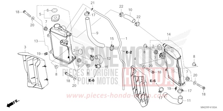 RADIATORE per CRF450R EXTREME RED (R292) del 2025