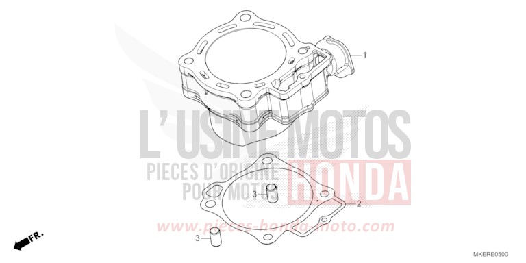 CILINDRO per CRF450R EXTREME RED (R292) del 2025