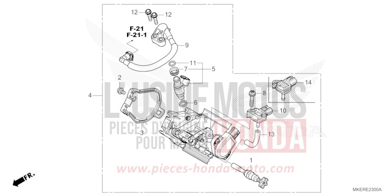 THROTTLE BODY for CRF450R EXTREME RED (R292) from 2025