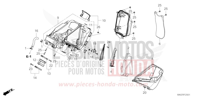 AIR CLEANER (CRF450RS/RWES/RXS) for CRF450R EXTREME RED (R292) from 2025