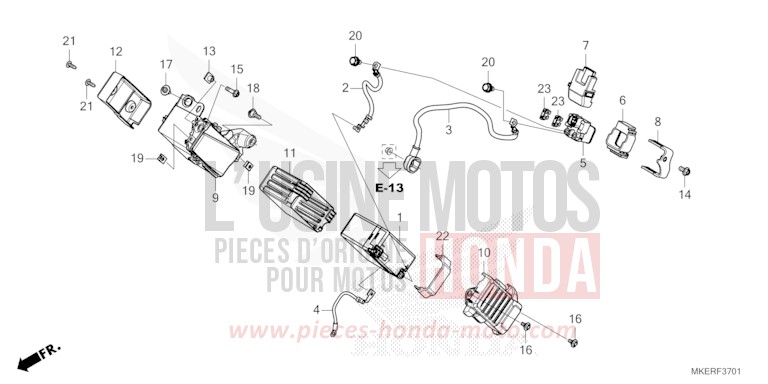 BATTERY (CRF450RS/RWES/RXS) for CRF450R EXTREME RED (R292) from 2025