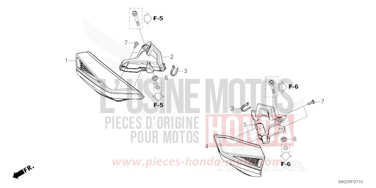 KNUCKLE GUARD for CRF450R EXTREME RED (R292) from 2025