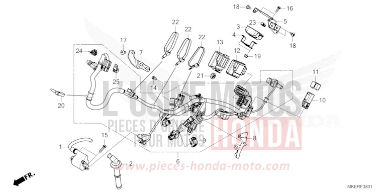 WIRE HARNESS (CRF450RS/RWES/RXS) for CRF450R EXTREME RED (R292) from 2025