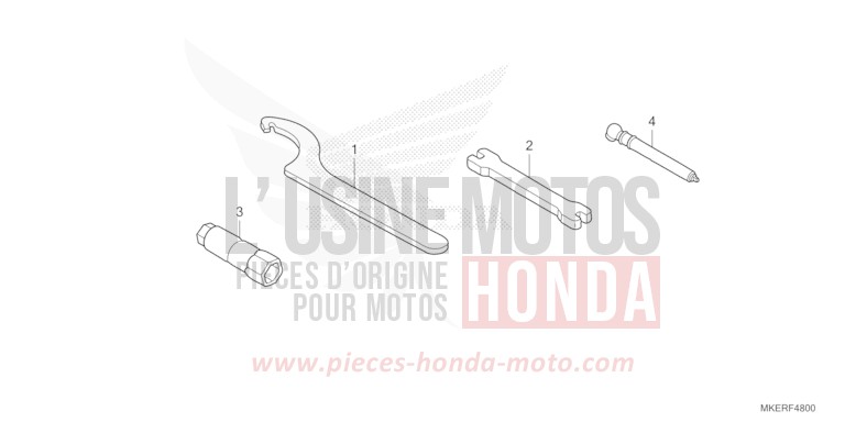 TOOLS for CRF450R EXTREME RED (R292) from 2025