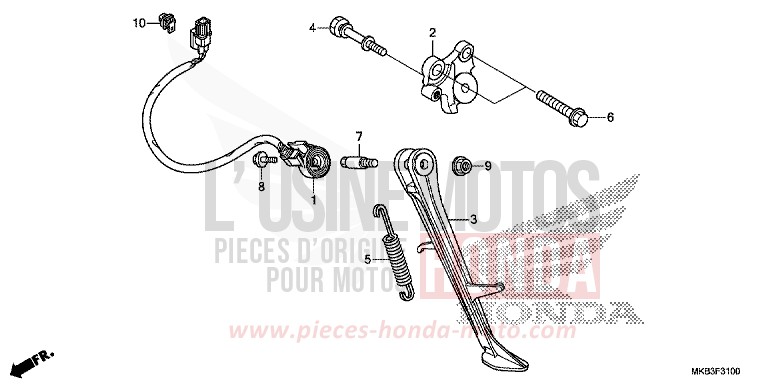 STAND for CBR1000 GRAPHITE BLACK (NHB01) from 2016