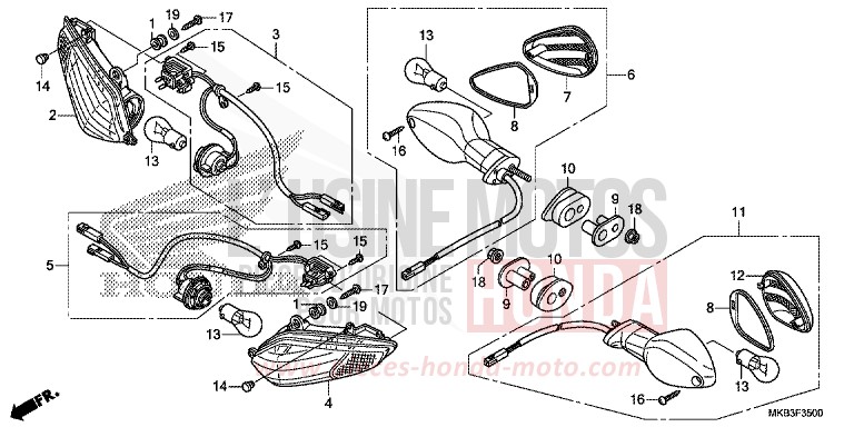 FRECCIA per CBR1000 GRAPHITE BLACK (NHB01) del 2016