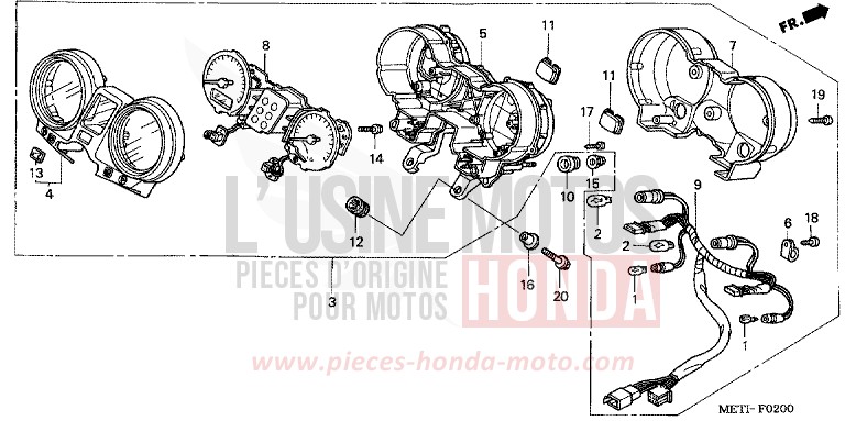 CONTACHILOMETRI per CBF500 FORCE SILVER METALLIC (NH411) del 2004