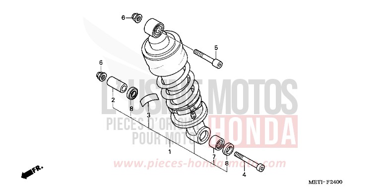 REAR CUSHION for CBF500 INTERSTELLAR BLACK METALLIC (NHA12) from 2006