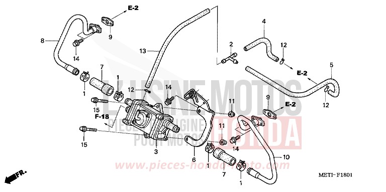 AIR INJECTION CONTROL VALVE for CBF500 QUASAR SILVER METALLIC (NHA48) from 2006