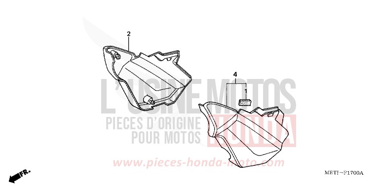 SIDE COVER for CBF500 CANDY XENON BLUE (PB324) from 2004