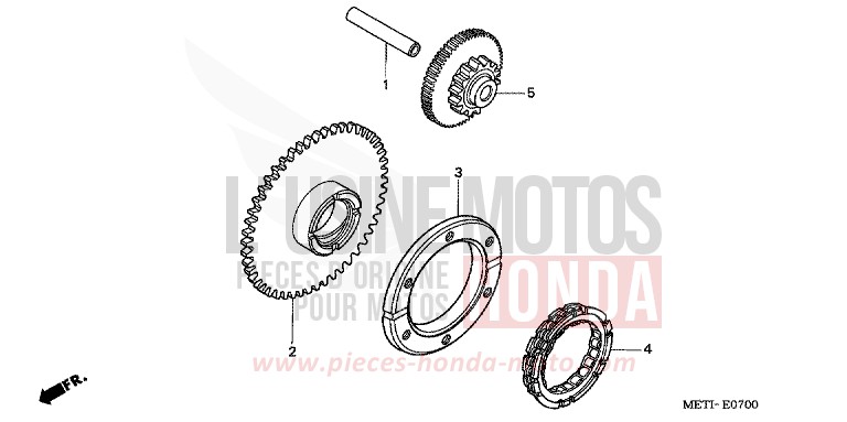 STARTING CLUTCH for CBF500 FORCE SILVER METALLIC (NH411) from 2004