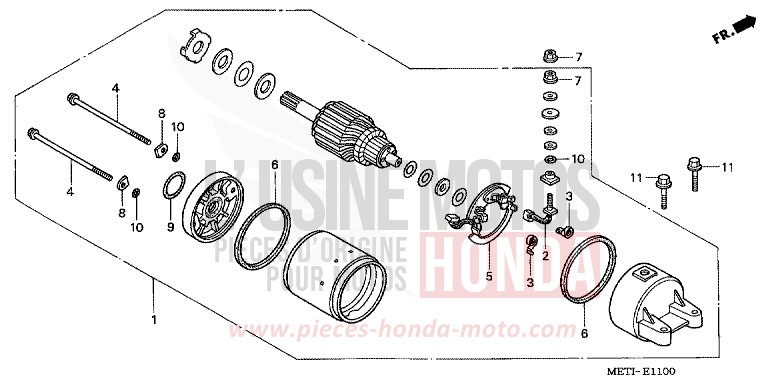 STARTING MOTOR for CBF500 FORCE SILVER METALLIC (NH411) from 2004