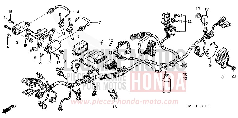 WIRE HARNESS for CBF500 FORCE SILVER METALLIC (NH411) from 2004