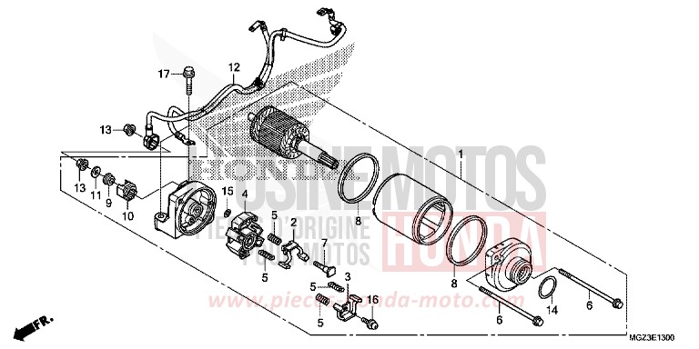 STARTER MOTOR for CBR500R MILLENNIUM RED (R263) from 2013