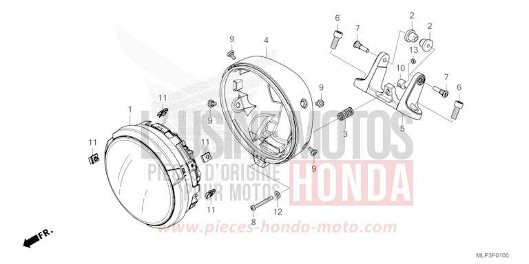 HEADLIGHT for CL500A MAT FRESCO BROWN (Y215) from 2025