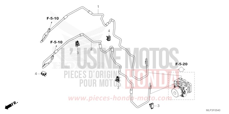 BRAKE PIPE for CL500A MAT LAUREL GREEN METALLIC (G207) from 2025