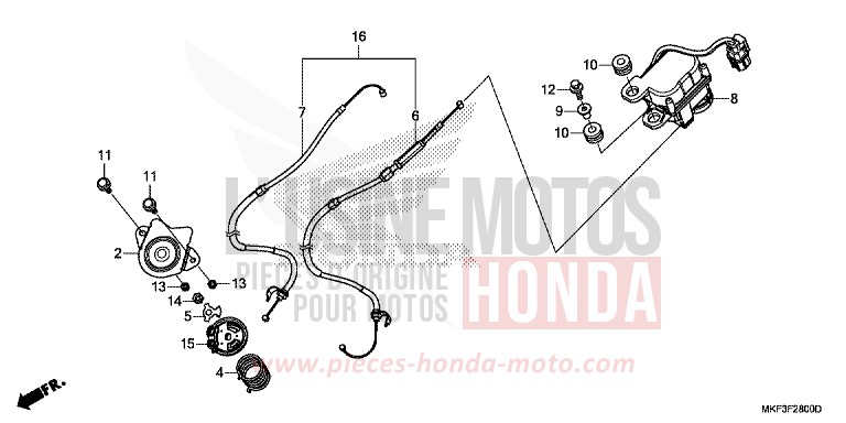 MOTORE SERVO per CBR1000SP VICTORY RED (R334X) del 2017