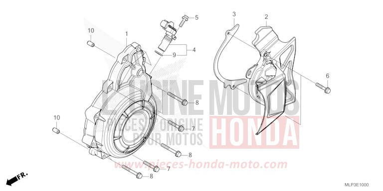 LEFT CRANKCASE COVER for CL500A PEARL DUSK YELLOW (Y238) from 2025