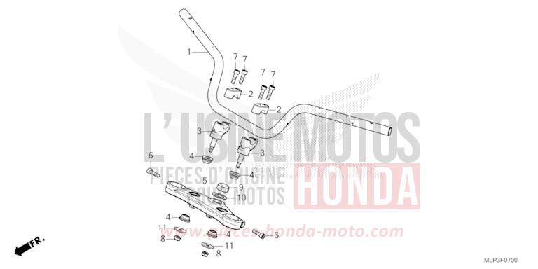 HANDLE PIPE/TOP BRIDGE for CL500A PEARL DUSK YELLOW (Y238) from 2025