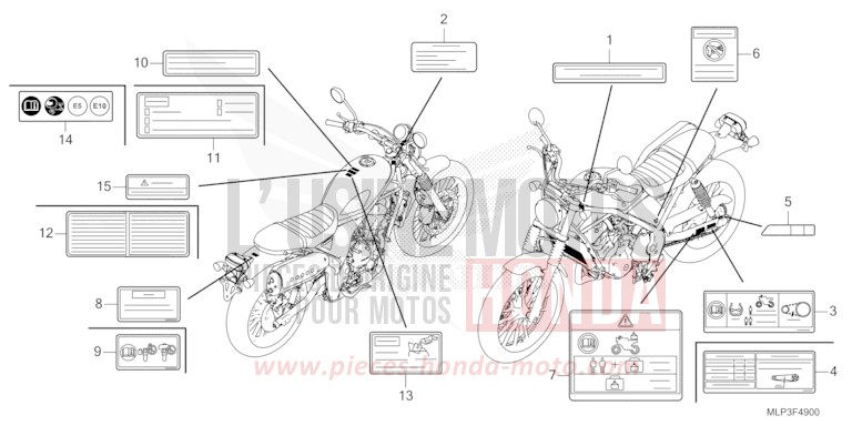 CAUTION LABEL for CL500A PEARL DUSK YELLOW (Y238) from 2025