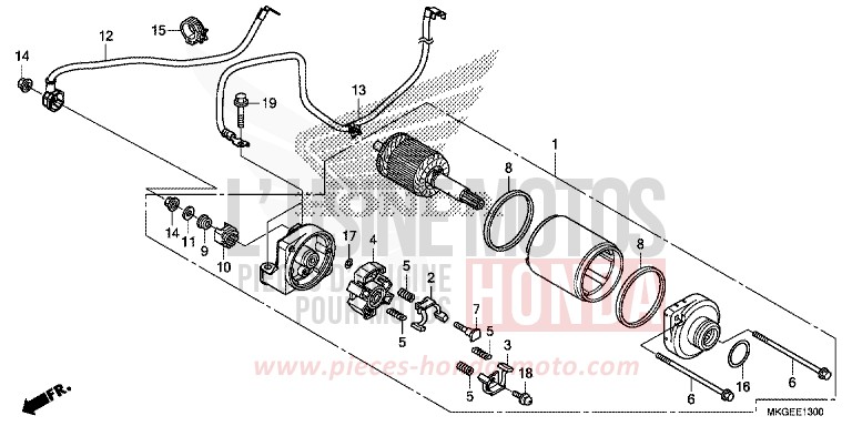 STARTER MOTOR for CMX500 GRAPHITE BLACK (NHB01) from 2020