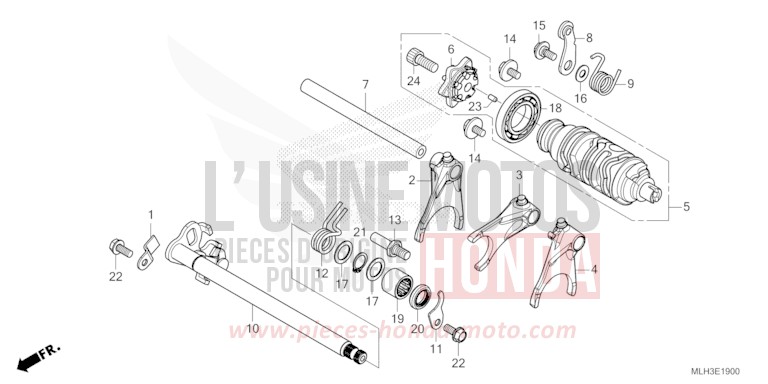 GEARSHIFT DRUM for CMX500 CANDY ENERGY ORANGE (YR249) from 2025