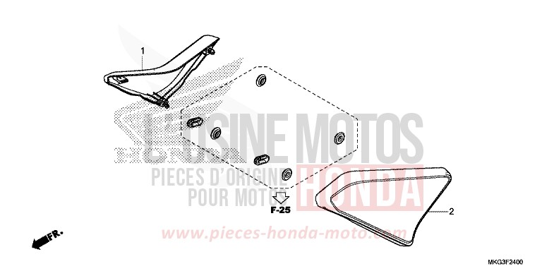 SIDE COVER for CMX500 MAT FRESCO BROWN (Y215) from 2019