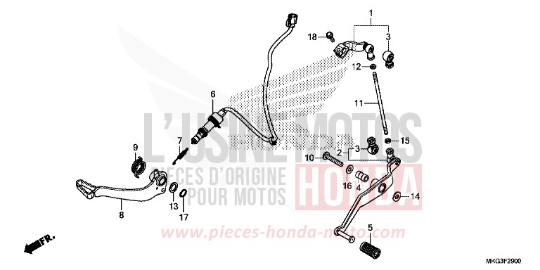 PEDAL for CMX500 MAT FRESCO BROWN (Y215) from 2019