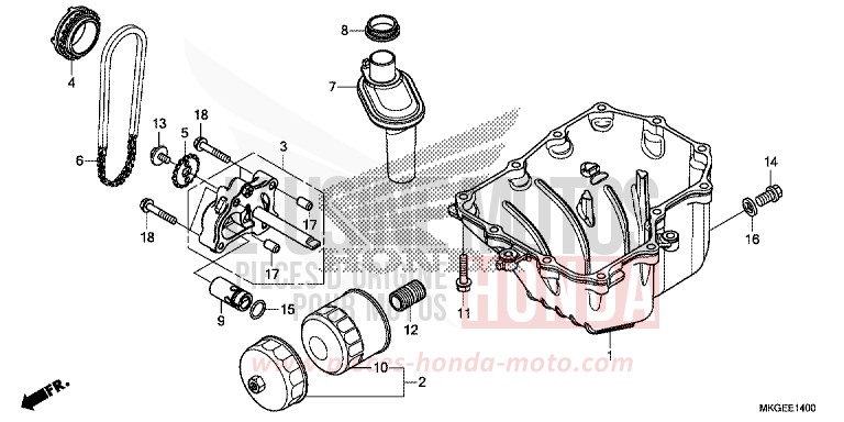 OIL PAN/OIL PUMP for CMX500 MILLENNIUM RED (R263) from 2020