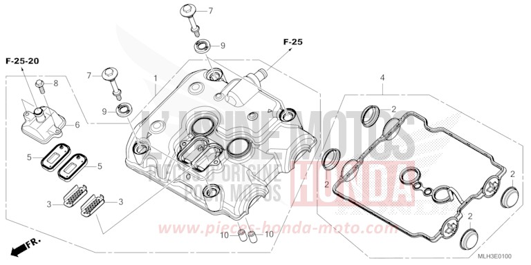 CYLINDER HEAD COVER for REBEL MAT DIM GRAY METALLIC (NHC34) from 2025