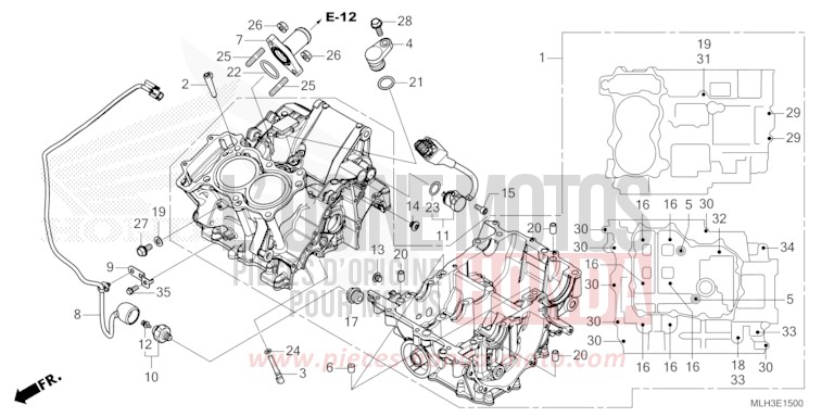 CRANKCASE for REBEL MAT DIM GRAY METALLIC (NHC34) from 2025